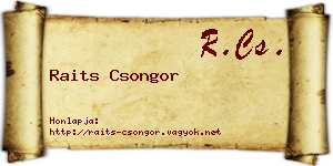 Raits Csongor névjegykártya